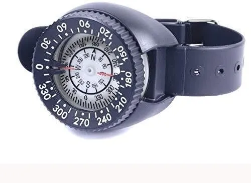 Diving Compass Underwater Wrist Compass – 50M Depth, Blackout Dial, Precision Navigation for Hiking & Diving