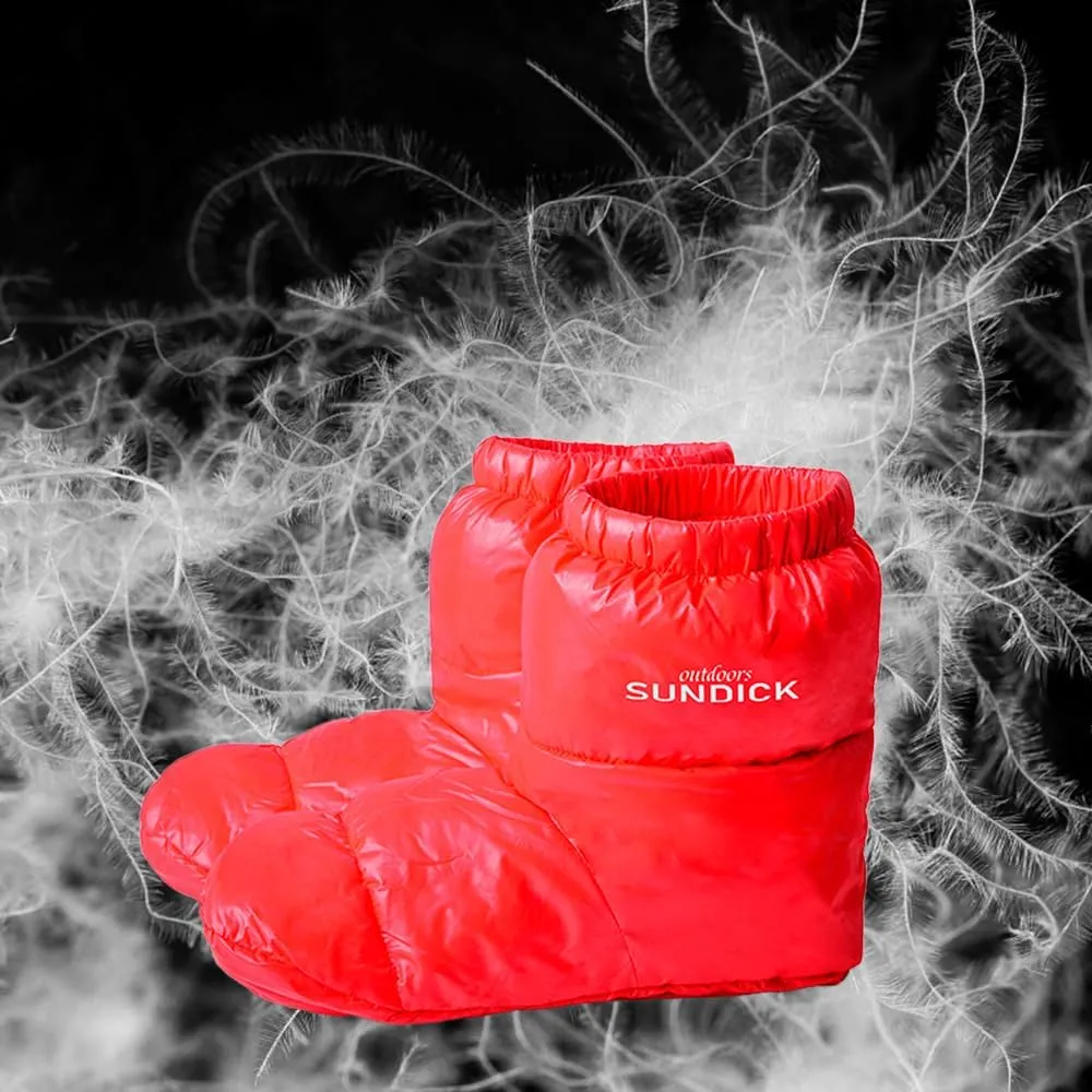 doorslay Down Booties Warm Socks for Men Women, Ultralight Sleeping Sock for Winter Camping, Backpacking, Soft & Cozy Camp Tent Bag Down Slippers Foot Warmer