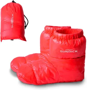 doorslay Down Booties Warm Socks for Men Women, Ultralight Sleeping Sock for Winter Camping, Backpacking, Soft & Cozy Camp Tent Bag Down Slippers Foot Warmer