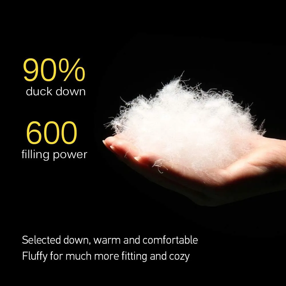 doorslay Down Booties Warm Socks for Men Women, Ultralight Sleeping Sock for Winter Camping, Backpacking, Soft & Cozy Camp Tent Bag Down Slippers Foot Warmer