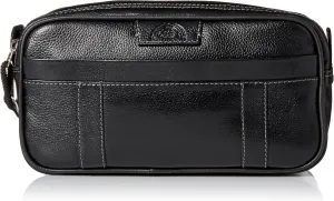 Dopp Men's Country Saddle Soft Sided Multi-Zip Travel Kit-Leather, Black