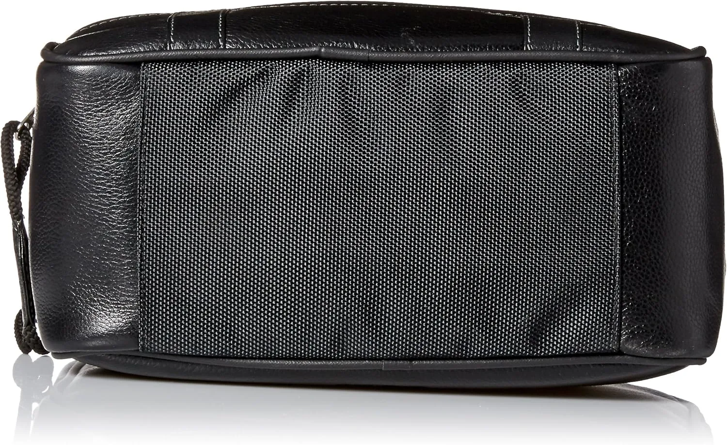 Dopp Men's Country Saddle Soft Sided Multi-Zip Travel Kit-Leather, Black