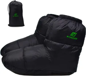 Down Booties Warm Socks for Men & Women - Ultralight Sleeping Sock for Camp, Backpacking - Soft & Cozy Camping Sleeping Bag Tent Down Slippers Foot Warmer