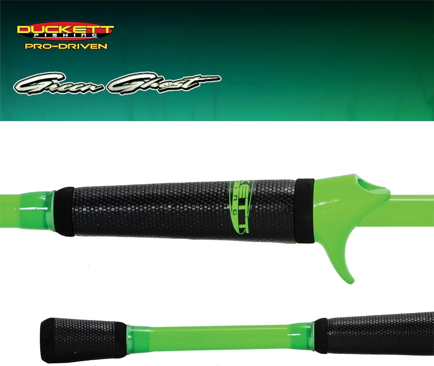 DUCKETT FISHING Green Ghost Angling Fishing Rods |True Split Reel Seat, Sensi-Touch Blanks - Available in Spinning, Casting & Crankin' Options