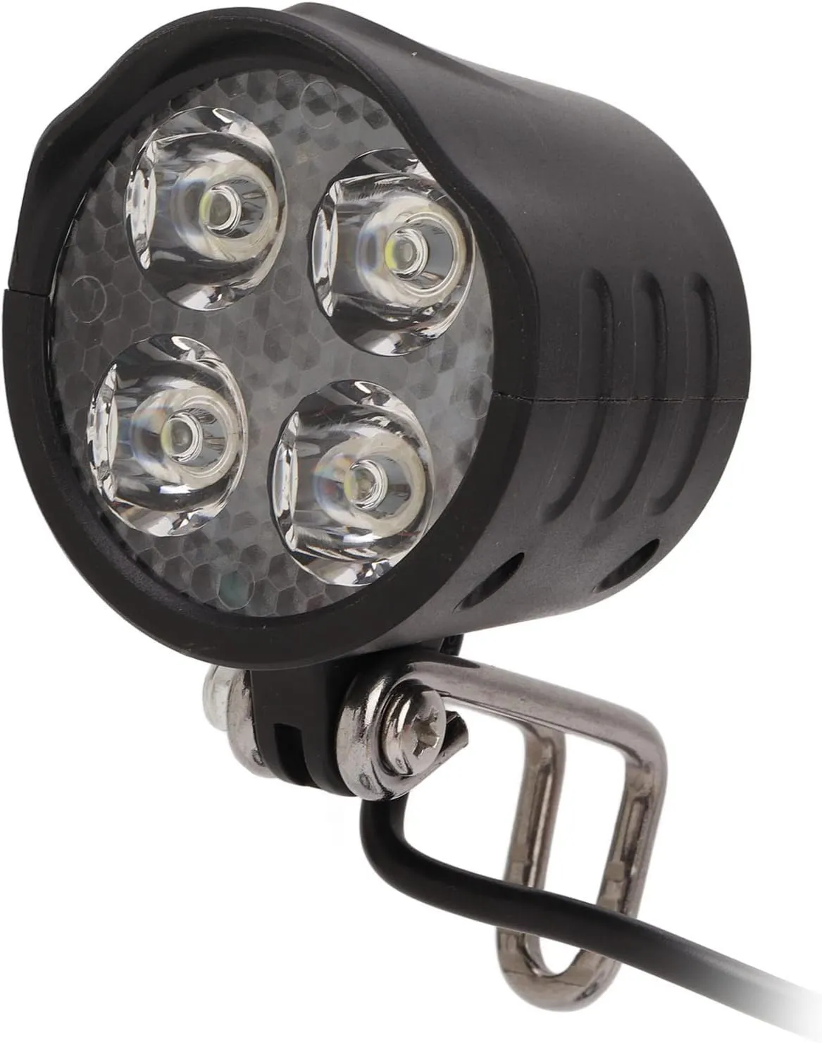 Ebike LED Headlight, 24/36v Electric Bike Front Light Lamp Built in Horn 4 Lights for Night Riding Waterproof Horn Headlamp for Motorcycle, Electric Bike, Scooters
