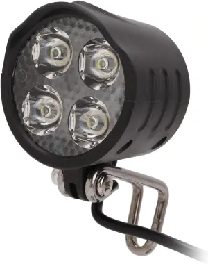 Ebike LED Headlight, 24/36v Electric Bike Front Light Lamp Built in Horn 4 Lights for Night Riding Waterproof Horn Headlamp for Motorcycle, Electric Bike, Scooters