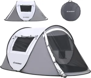 EchoSmile Camping Instant Pop Up Tent, 2/4/6/8/10 Person, Water Resistant Dome, Easy Setup for Camping Hiking and Outdoor, Portable with Carry Bag, 3 Season