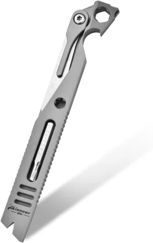 EDC Multitool Pry Bar, with Utility knife, Bottle Opener, EDC Pocket Tool, Gifts for Men (sandblasting)