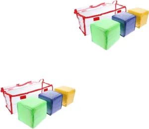 Educational Learning Dice with Transparent Pockets for Cards Versatile Teaching Tool for Classroom and