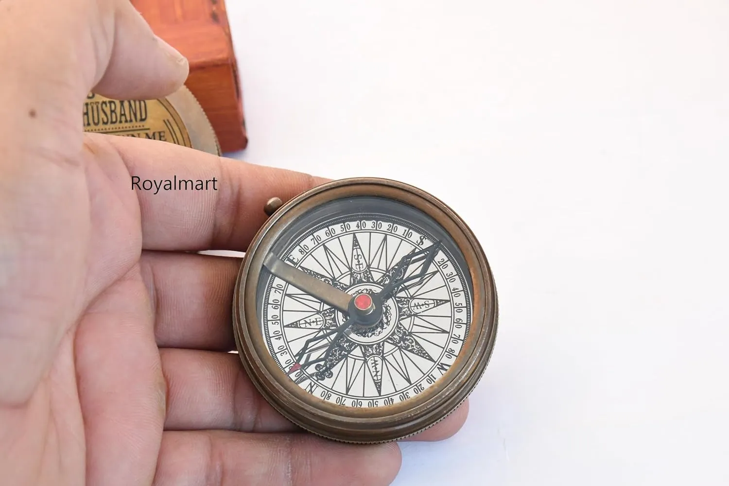 Engraved Compass, to My Husband I Love You, Brass Compass Engraved Gifts for Men, Bronze for Men, Romantic Gifts for Him/Her, Keepsake Gifts for Husband