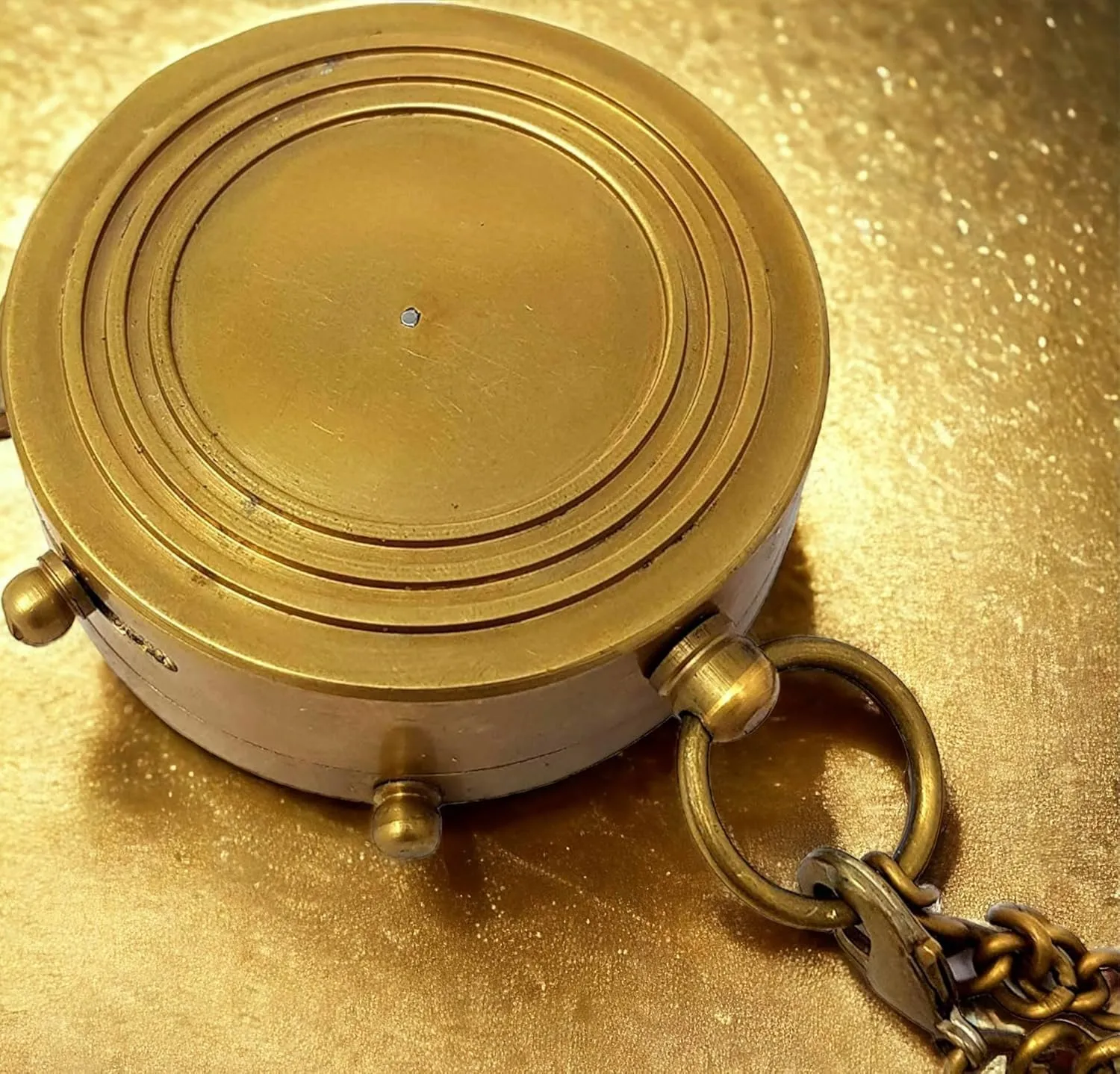 Engraved Compass with Leather Case - Solid Brass Pocket Compass for Hiking, Compass for Birthday, Anniversary, Graduation Day, Valentine’s Day, Baptism Gift