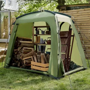 EVER ADVANCED Bike Storage Tent, Portable Bike Shed for 3 Bikes, Storage Sheds with PU4000 mm Water-Resistant for Bicycles, Motorcycles, Lawn Mower, Garden Tools, Lightweight Bike Tent, 6.6'x4'x5.4'