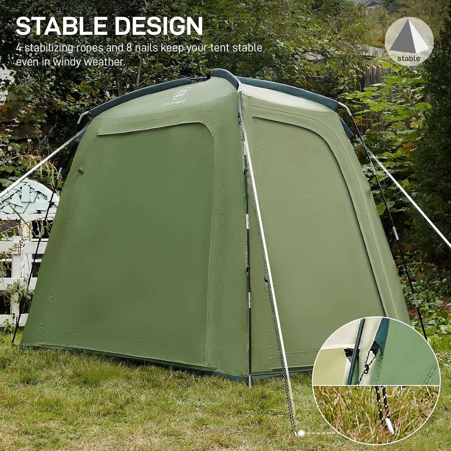 EVER ADVANCED Bike Storage Tent, Portable Bike Shed for 3 Bikes, Storage Sheds with PU4000 mm Water-Resistant for Bicycles, Motorcycles, Lawn Mower, Garden Tools, Lightweight Bike Tent, 6.6'x4'x5.4'