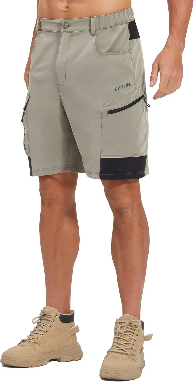 EZRUN Men's Hiking Cargo Shorts Quick Dry Golf Outdoor Work Tactical Shorts with Multi Pocket for Fishing Travel