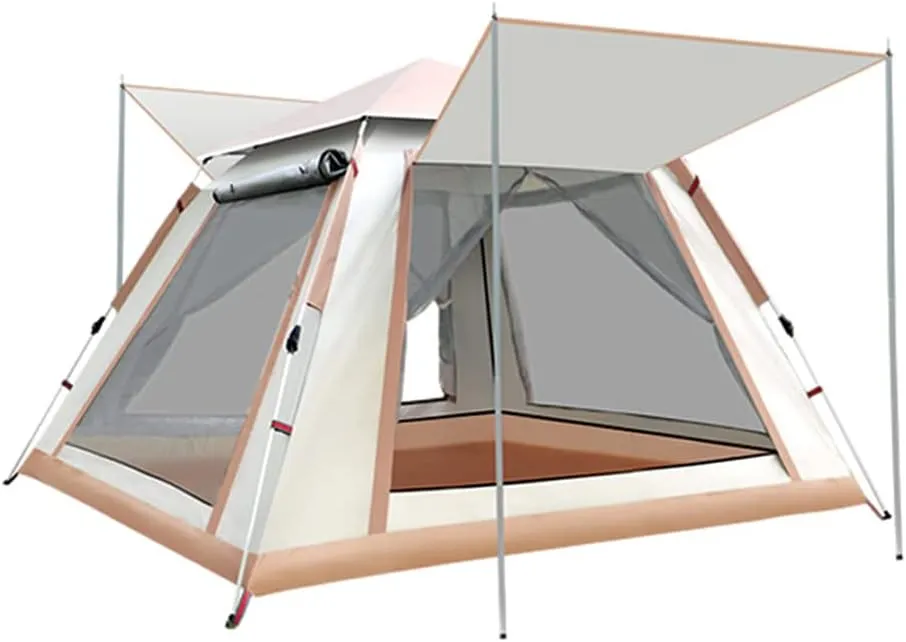 Family Camping Tent for 3-4 Persons, 60 Seconds Setup, Waterproof Windproof Tent with Rain Roof, Instant Cabin Tent for Camping, Hiking,