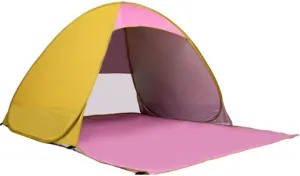 Family Tent Camping Tent Portable Lightweight for 3 to 4 People Large Size Outdoor Tent (Pink 230 * 200 * 130cm) (Pink 230 * 200 * 130cm)