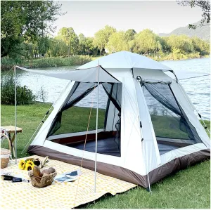 Family Tents for Camping 4 People Waterproof, Stand Up Tents for Adults Stable and Practical Large Tents for Camping for Family for Family,Outdoor,Hiking and Mountaineering