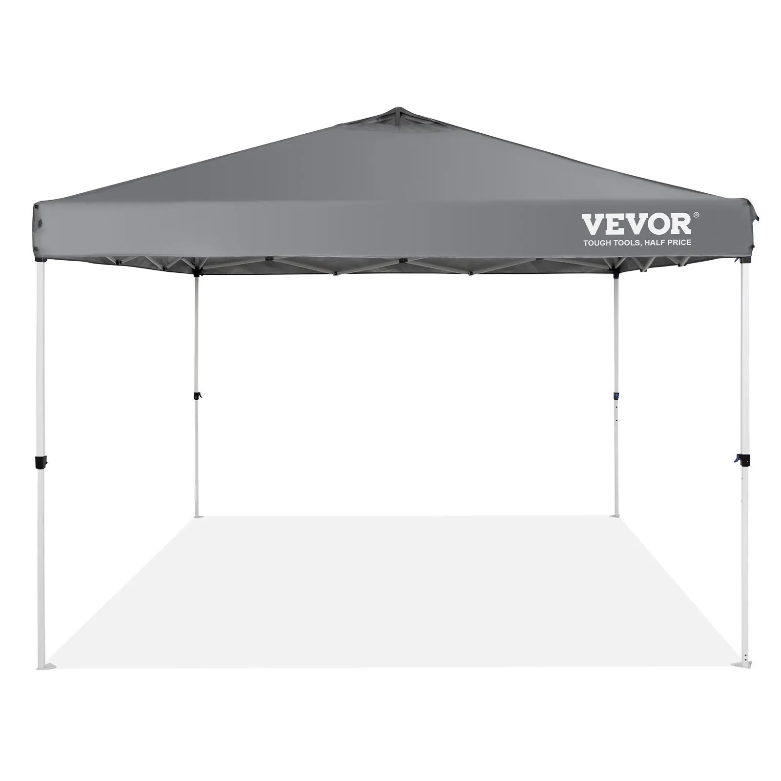 (FINAL PRICES ARE LOWER ON OUR SITE!) VEVOR Pop Up Canopy Tent, 10 x 10 ft, 250 D PU Silver Coated Tarp, with Portable Roller Bag and 4 Sandbags, Waterproof and Sun Shelter Gazebo for Outdoor Party, Camping, Commercial Events, Dark Gray
