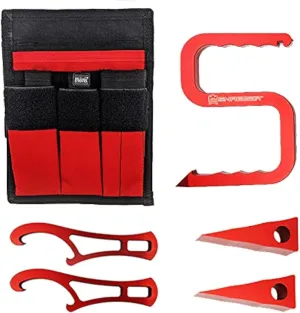 Firefighting Bunker Gear Pocket Organizer Kit with Snagger Tool, Mini Spanners and Forcible Entry Wedges