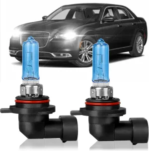 Fit for Chrysler 200 300 2011-2015 High Performance Halogen Headlight Bulbs,9012 High Low Dual Beam Headlamp Replacement Bulbs Kit, Plug and Play,Pack of 2