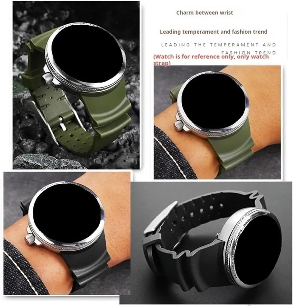 Fit for Citizen BJ8050-08E BJ8050 BJ8057 Inlaid Stainless Steel Adapter Men's Rubber Watchband