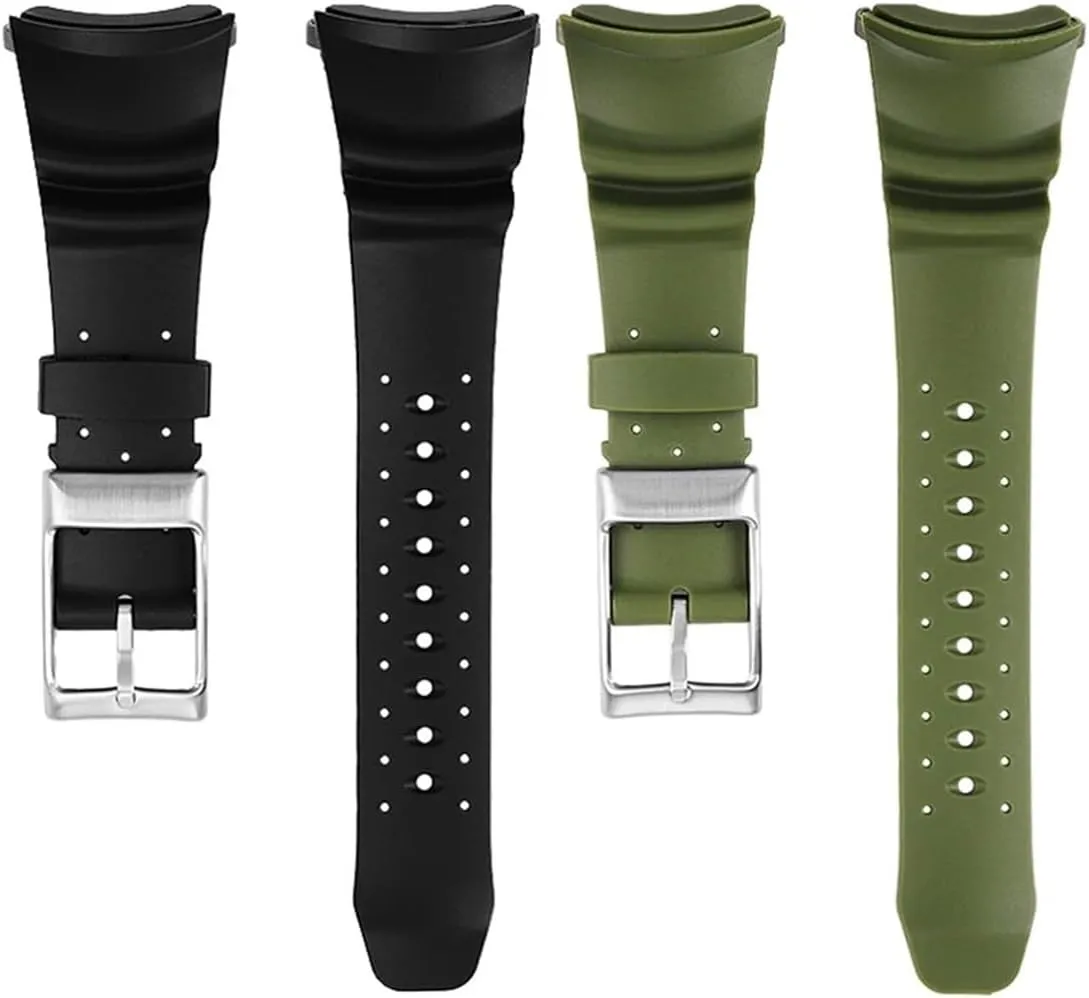 Fit for Citizen BJ8050-08E BJ8050 BJ8057 Inlaid Stainless Steel Adapter Men's Rubber Watchband