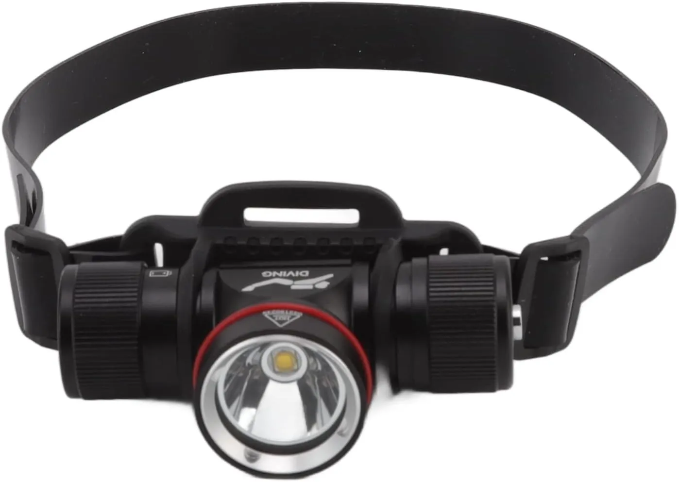 flexman LED Rechargeable Headlamp, 1500LM 5 Gear Lighting Modes Yellow Light Diving Head Lamp, IPX8 Waterproof Underwater 80M Depth Headlight for Fishing Swimming Camping