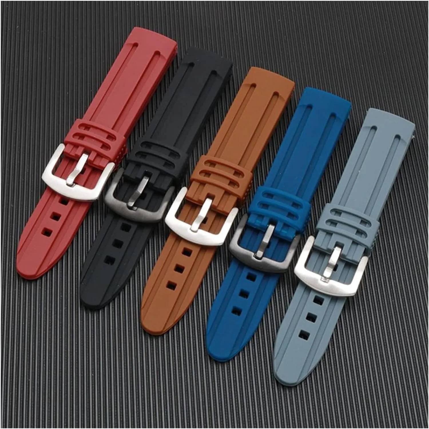 Fluorine Rubber Watch Strap Watchbands Waterproof Wristband Arrival Band