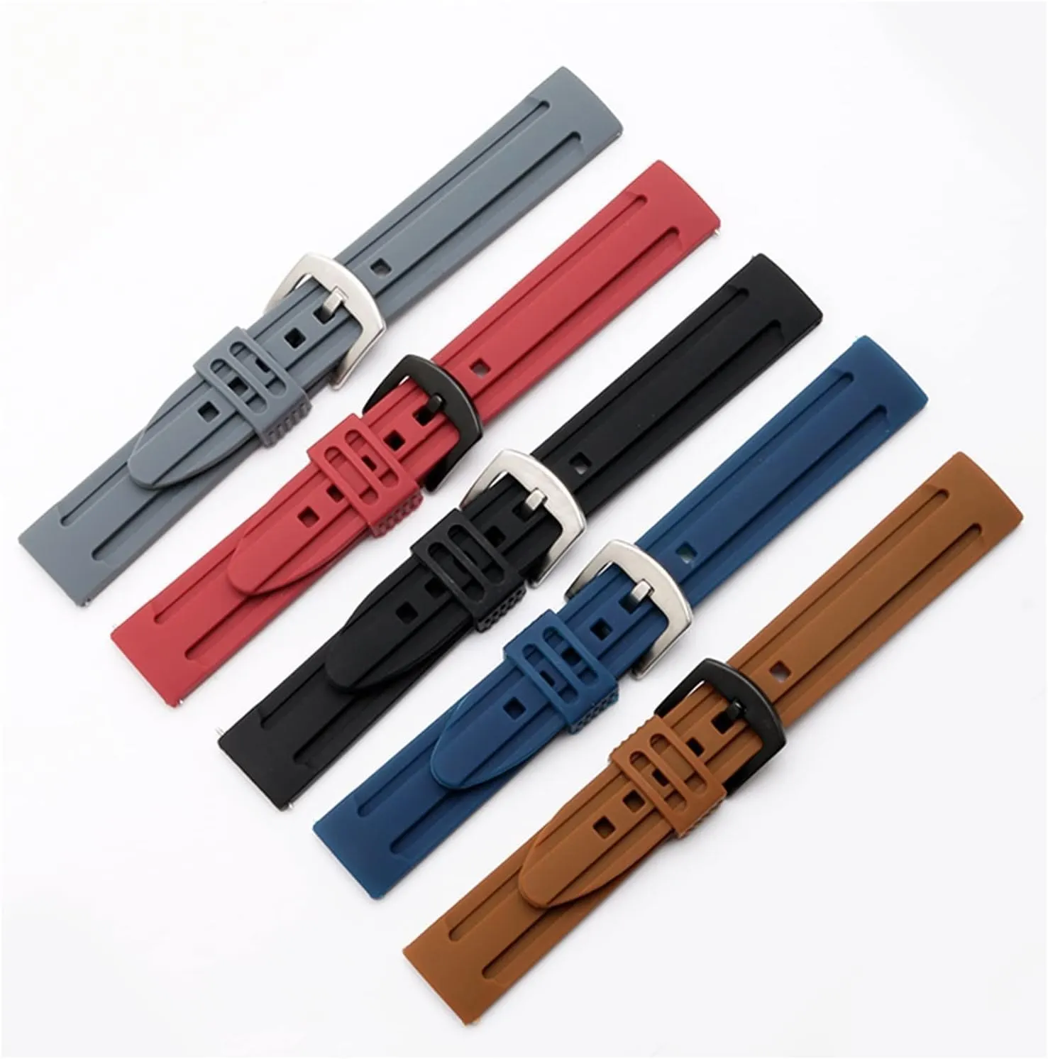 Fluorine Rubber Watch Strap Watchbands Waterproof Wristband Arrival Band