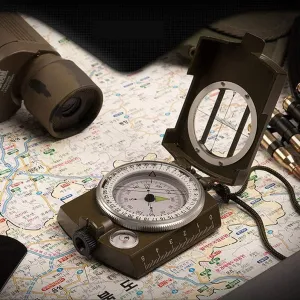 Foldable Compass Portable Outdoor Navigation Compass Tools for Camping Hiking and Other Outdoor Activities Durable