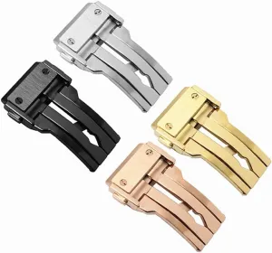 for Hublot Watch Strap 316L Stainless Steel Watch Buckle (Color : Rose Gold, Size : 24mm)