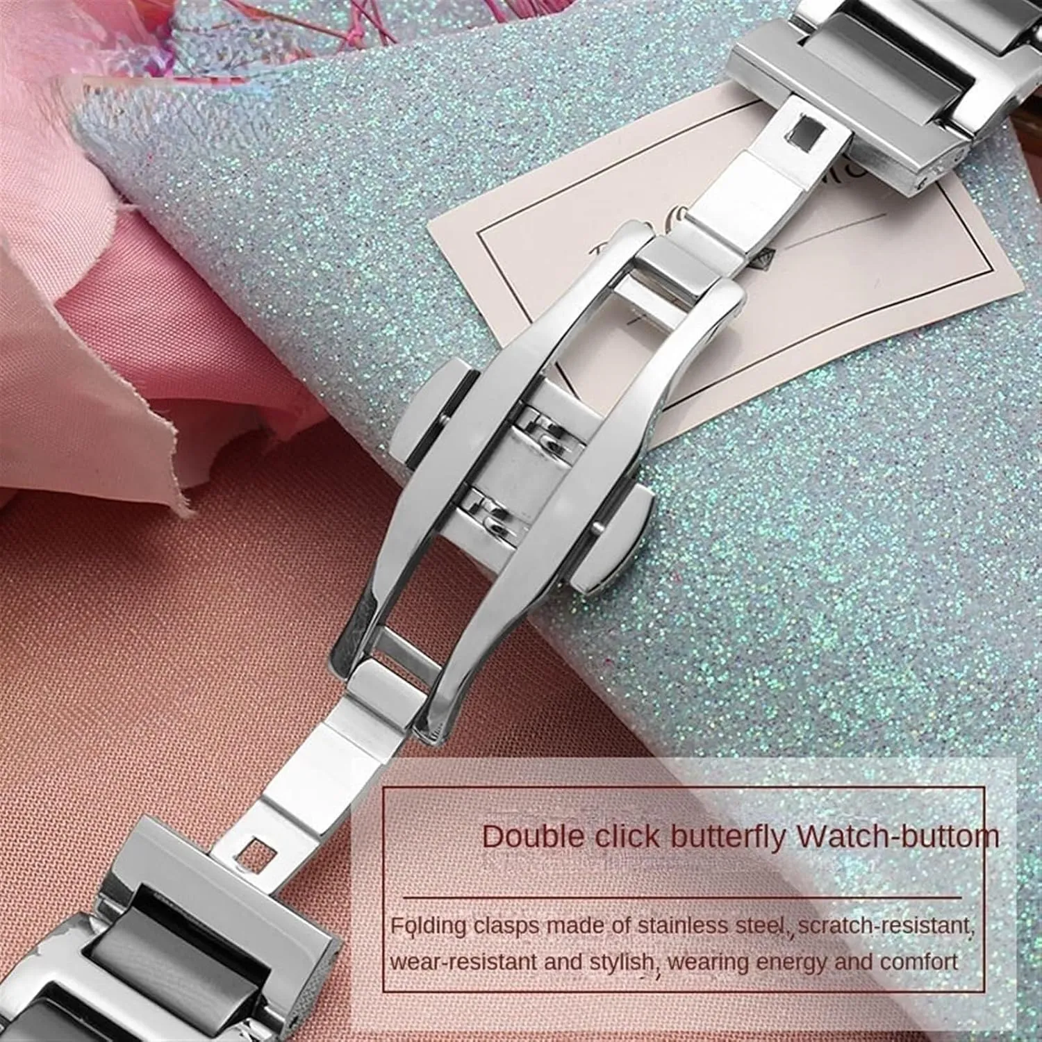 For Women Man Ceramic Bracelet Stainless Steel Combination watchband Strap Fashion Watch Band Wristwatch