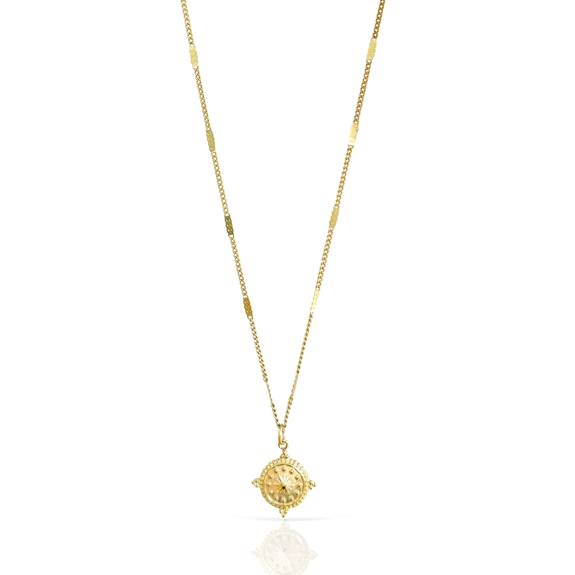 FREYA DAINTY GOLD COMPASS PENDANT NECKLACE - SAMPLE