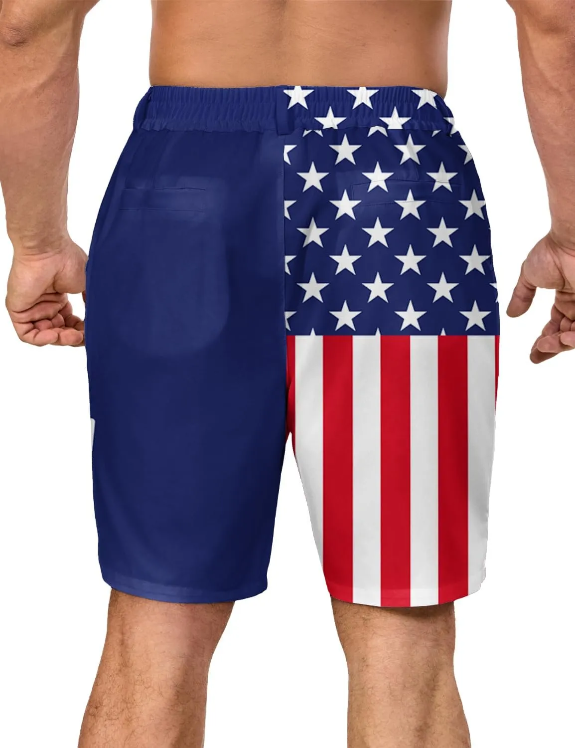 Funny Men's Golf Shorts Fun Work Polo Dress Short for Men Lightweight Quick Dry Multi-Pocket
