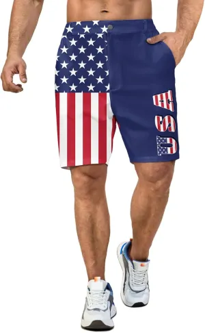 Funny Men's Golf Shorts Fun Work Polo Dress Short for Men Lightweight Quick Dry Multi-Pocket