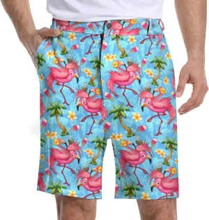 Funny Men's Golf Shorts Fun Work Polo Dress Short for Men Lightweight Quick Dry Multi-Pocket