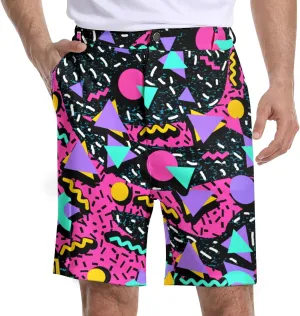 Funny Men's Golf Shorts Fun Work Polo Dress Short for Men Lightweight Quick Dry Multi-Pocket