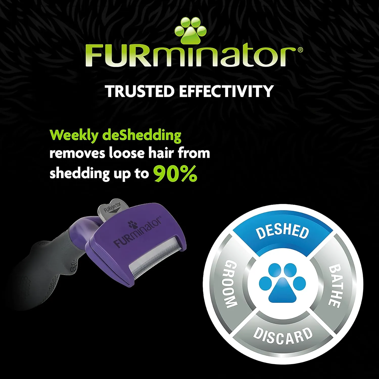 FURminator Undercoat deShedding Tool for Medium/Large Long Hair Cats Over 4.5 kg