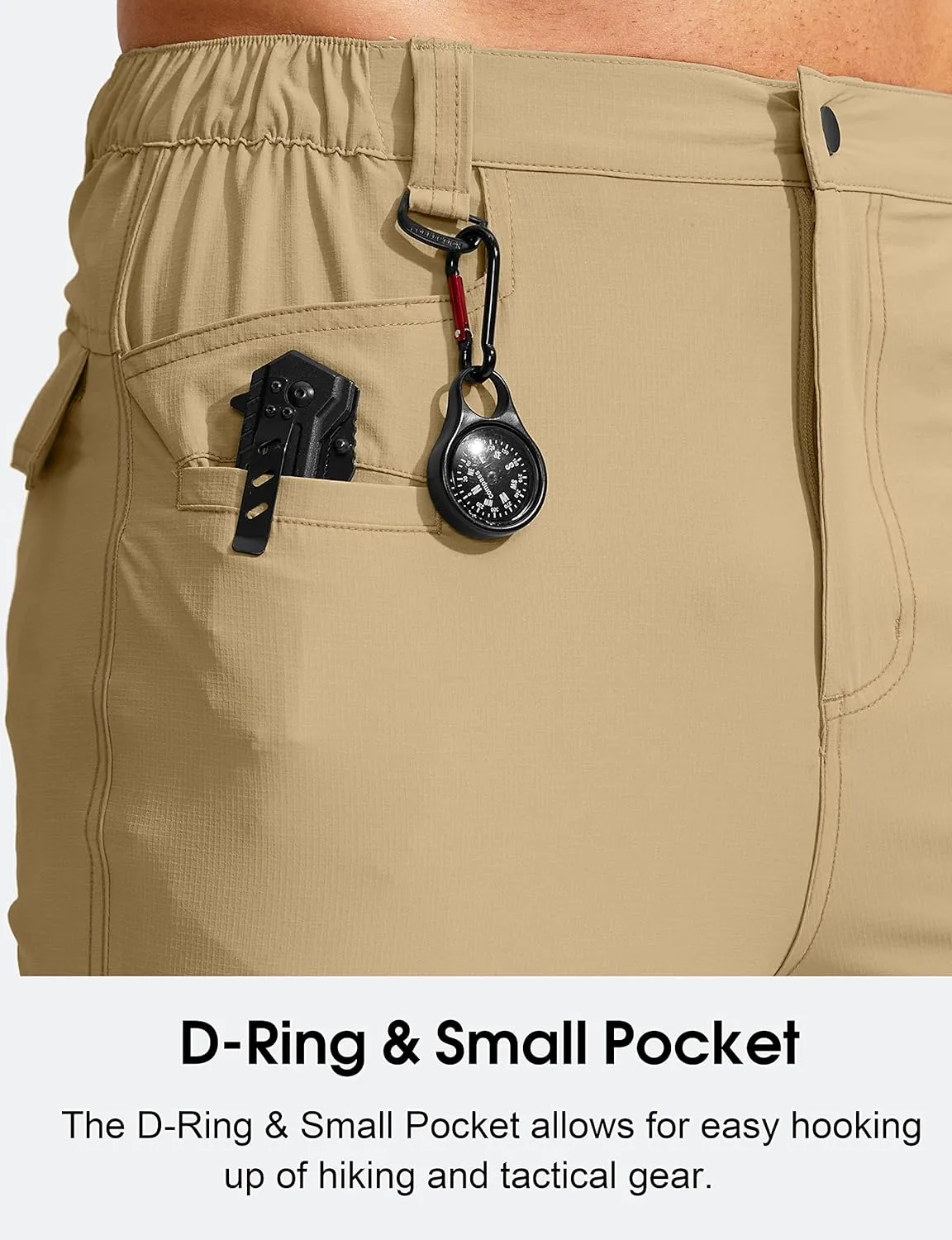 G Gradual Men's Ripstop Tactical Cargo Pants with Multi Pocket Waterproof Stretch Hiking Pants for Men Work Outdoor
