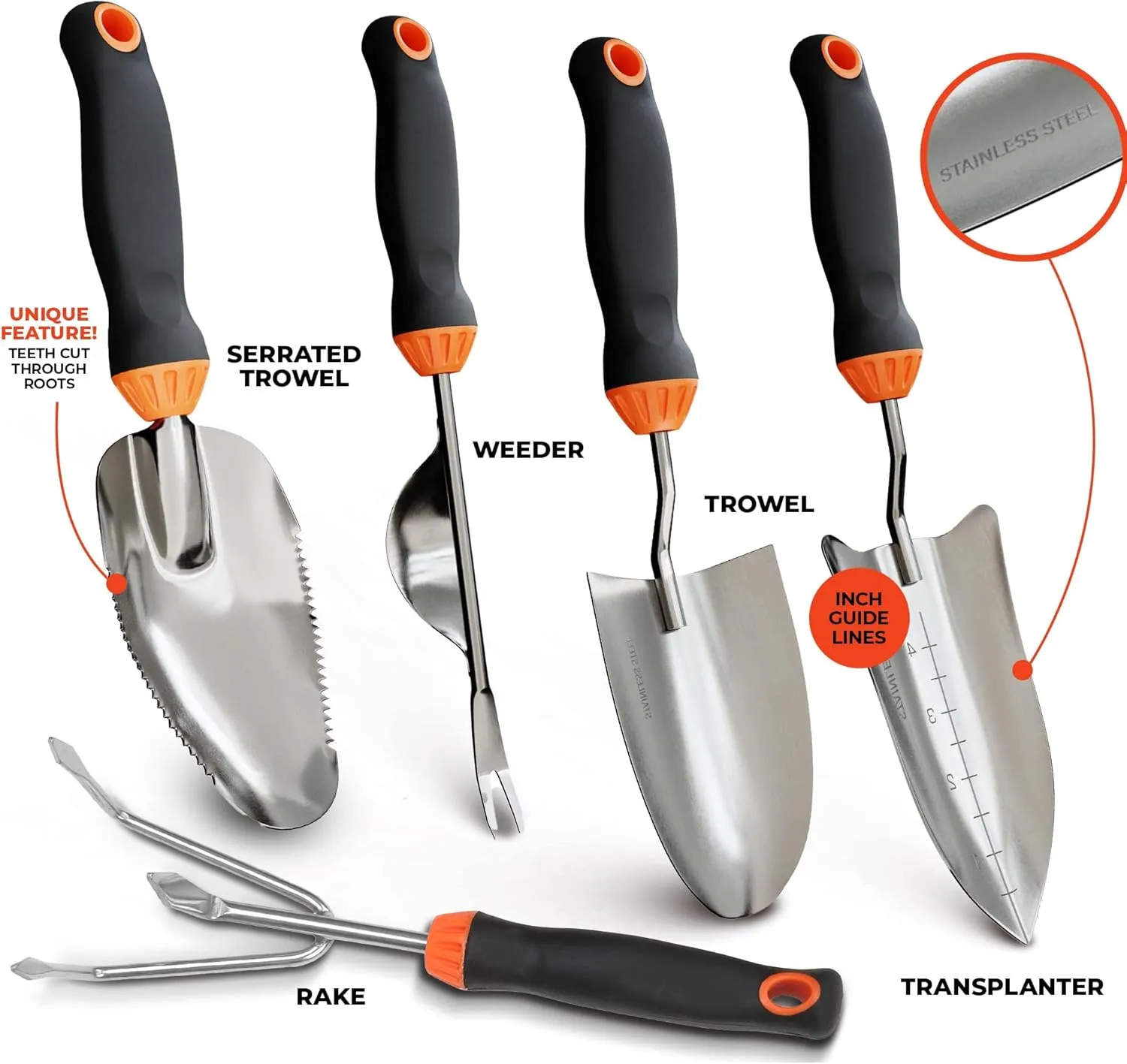 Gardening Tools - Garden Tools Stainless Steel Gardening Gifts for Women Shovel Trowel Fork Rake Gardening Gloves Perfect Gardening Gifts