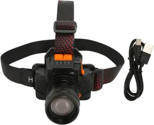 Garosa USB Rechargeable LED Headlamp Mounted Design Lightweight White Light Mining Lamp for Outdoor Night Fishing Headlamp