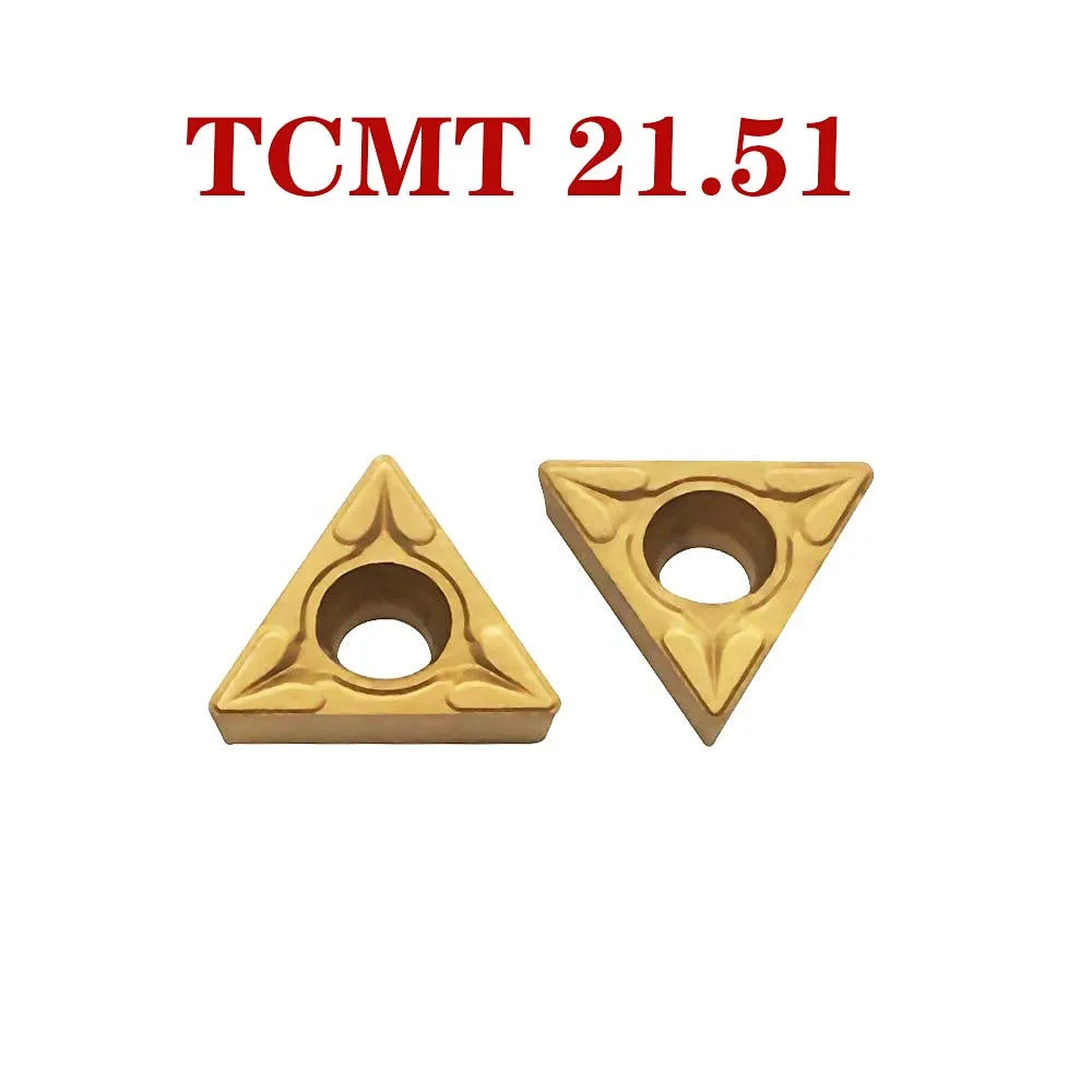 GBJ 20pcs TCMT21.51 Turning Inserts TCMT110204 TCMT21.51 Carbide Inserts TCMT Insert S08K/S10K/S12M-STFCR11 1/3" 3/8" 1/2" 91° Turning Holder Boring Bars (20 pcs TCMT21.51 Inserts)