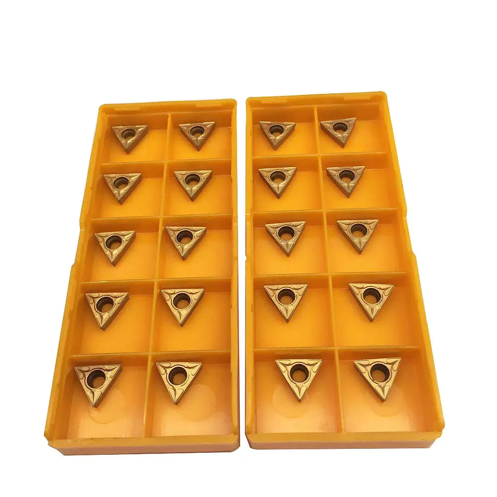 GBJ 20pcs TCMT21.51 Turning Inserts TCMT110204 TCMT21.51 Carbide Inserts TCMT Insert S08K/S10K/S12M-STFCR11 1/3" 3/8" 1/2" 91° Turning Holder Boring Bars (20 pcs TCMT21.51 Inserts)