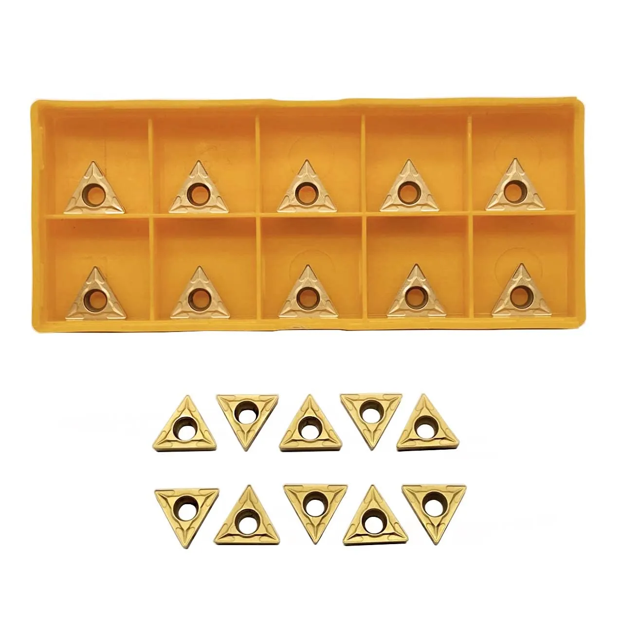 GBJ 20pcs TCMT21.51 Turning Inserts TCMT110204 TCMT21.51 Carbide Inserts TCMT Insert S08K/S10K/S12M-STFCR11 1/3" 3/8" 1/2" 91° Turning Holder Boring Bars (20 pcs TCMT21.51 Inserts)