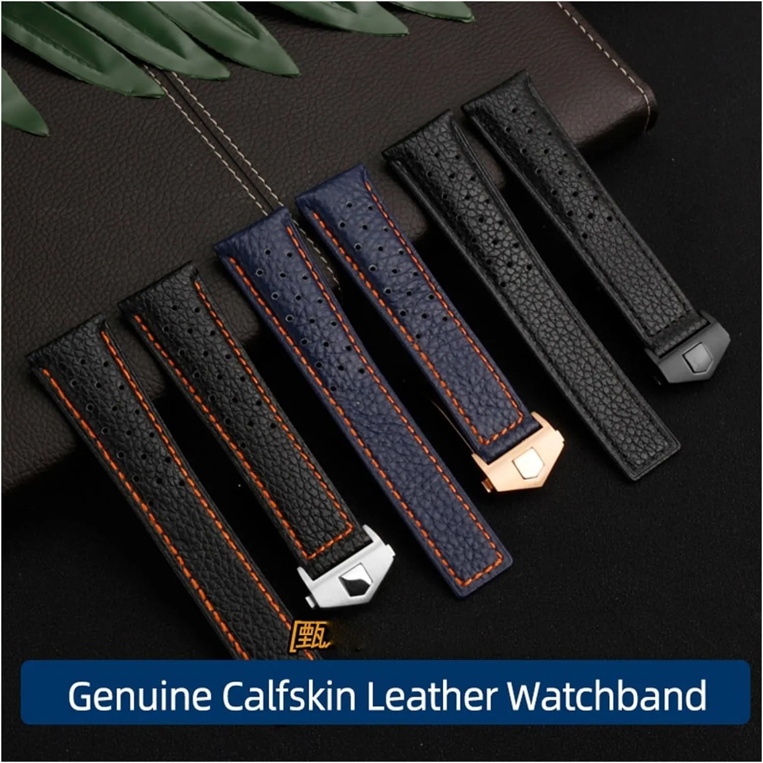Genuine Calfskin Leather Watchband For TAG For HEUER MONACO CARRERA Watch Strap Bracelet