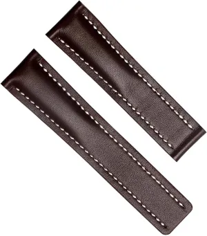 Genuine cow Leather Strap For Breitling watch Band with Deployment buckle WatchBands bracelet 22mm 24mm