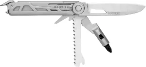 Gerber Gear Armbar Trade 8-in-1 Multi-tool - 2.5" Plain Edge Blade, Pry Bar, Hammer - EDC Gear and Equipment - Silver