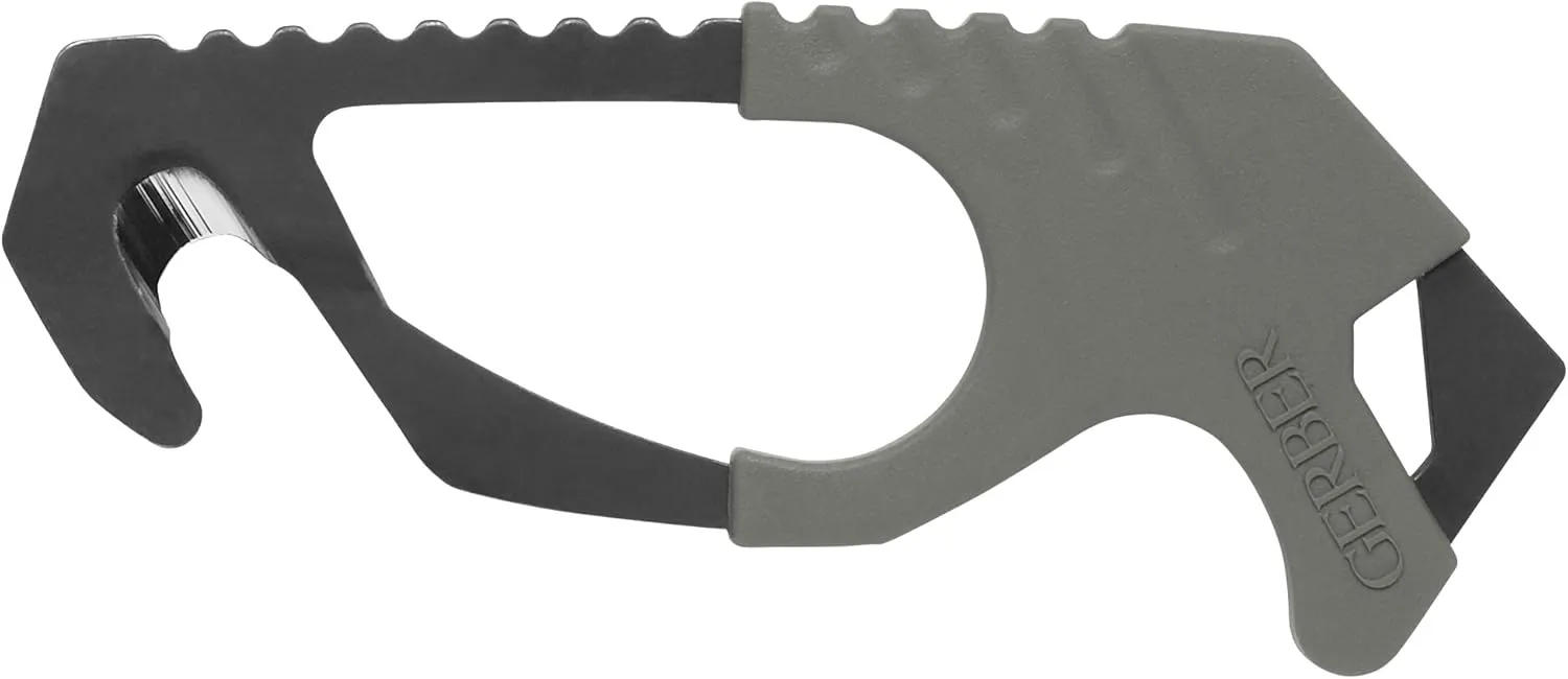 Gerber Gear Seatbelt Strap Cutter Escape Tool with Lanyard Hole and Glass Breaker, Green, 5 x 2.5 x 1 inches Pocket Size