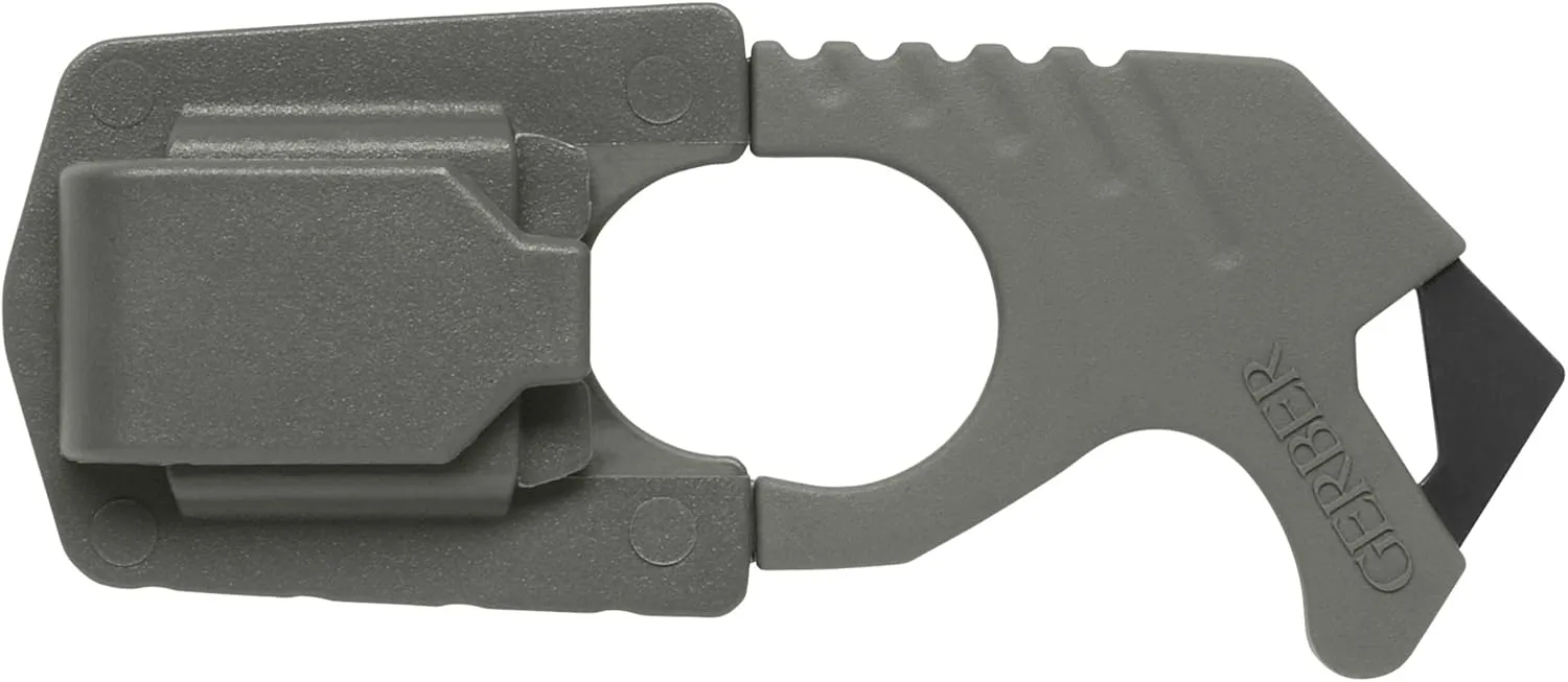 Gerber Gear Seatbelt Strap Cutter Escape Tool with Lanyard Hole and Glass Breaker, Green, 5 x 2.5 x 1 inches Pocket Size