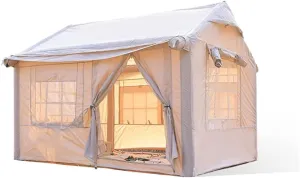 GeRRiT Inflatable Camping Tent with Air Pump, Outdoor Leisure 4.8m2 Easy Setup 4 Season Glamping Tents for Fishing, Camping & Hiking